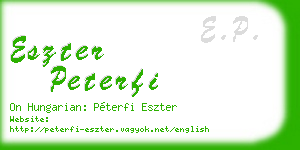 eszter peterfi business card